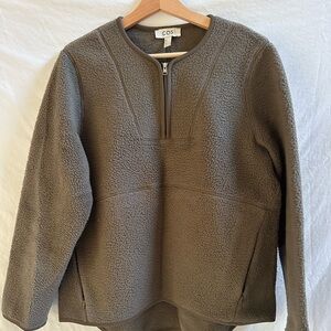 COS Taupe Fleece Sweater